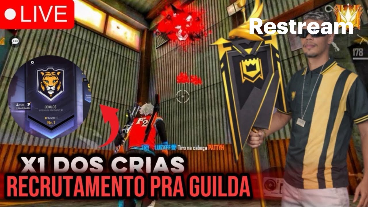 🔥 LIVE FF 🔥 FREE FIRE AO VIVO 🔥 4X4 COM INSCRITOS 🔥 X1 DOS CRIAS🔥 RECRUTANDO EL ESQUILO🔥