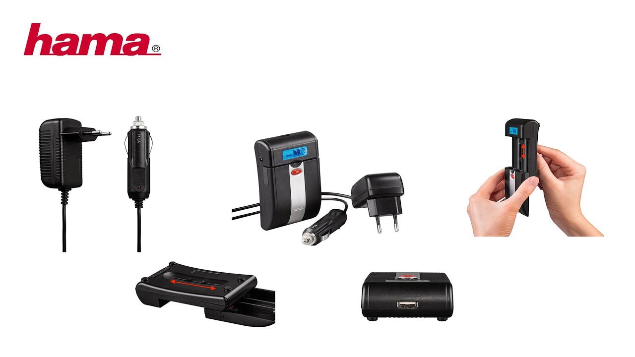 Hama Universal-Ladegerät Delta Ovum LCD für Li-Ionen-Akkus, NiMH-Akkus & USB-Geräte