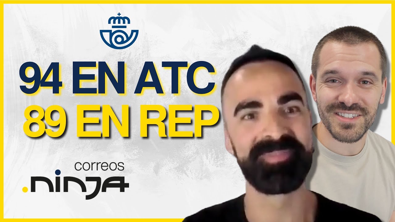OPOSICIONES a CORREOS: 94 en ATC y 89 en REP con Técnicas de Estudio 🔥 Prepara Correos en Ninja