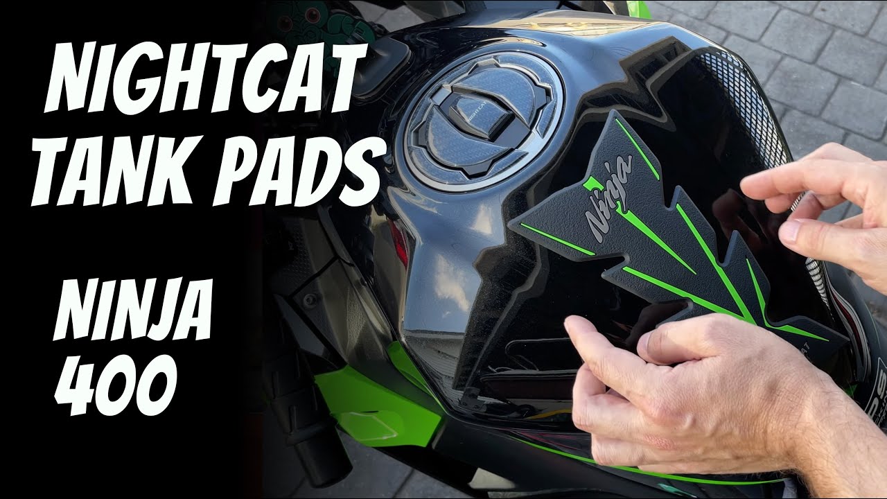 Installing Nightcap tank pads on a Ninja 400 (Amazon aftermarket pads)