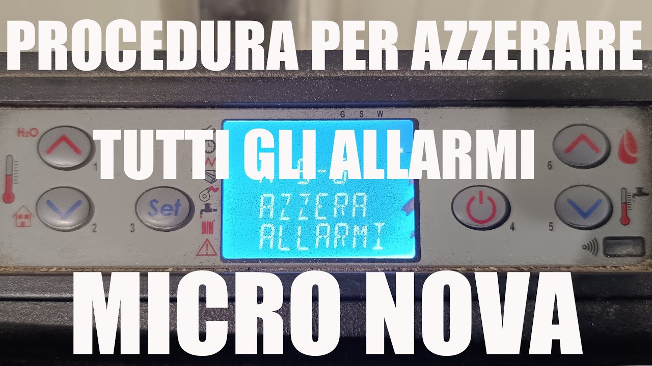 Azzera tutti gli Allarmi sulla stufa or termostufa con scheda Micro Nova