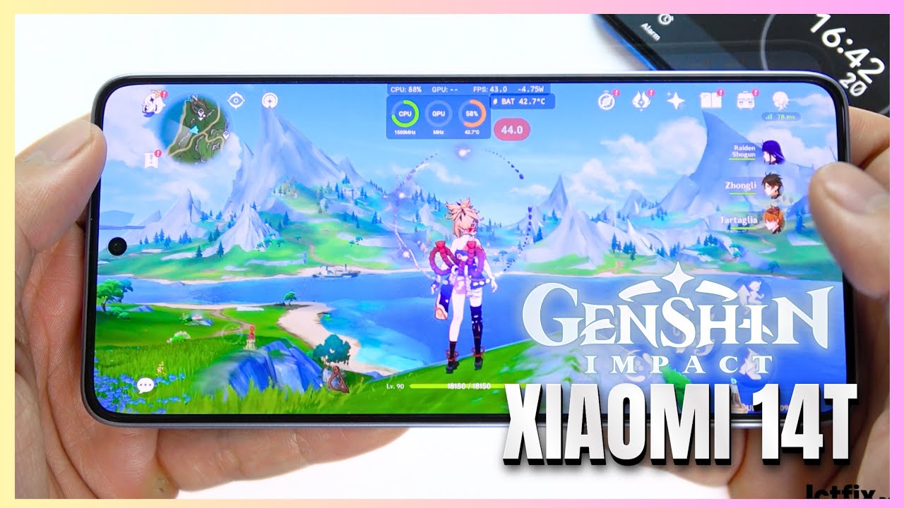 Xiaomi 14T Genshin Impact Gaming test | Dimensity 8300 Ultra, 144Hz Display