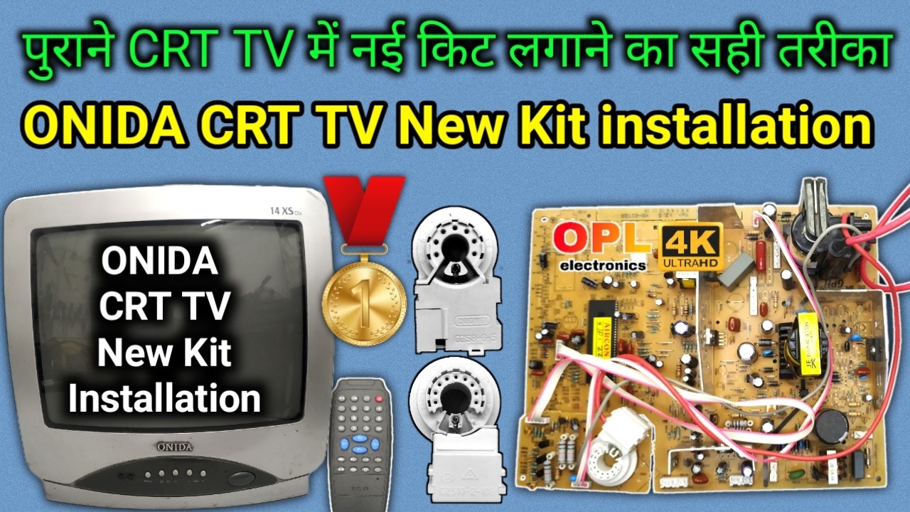 How to Install a New Kit in an Old CRT TV || How to Install New Kit in Old 14 Inch Onida CRT TV