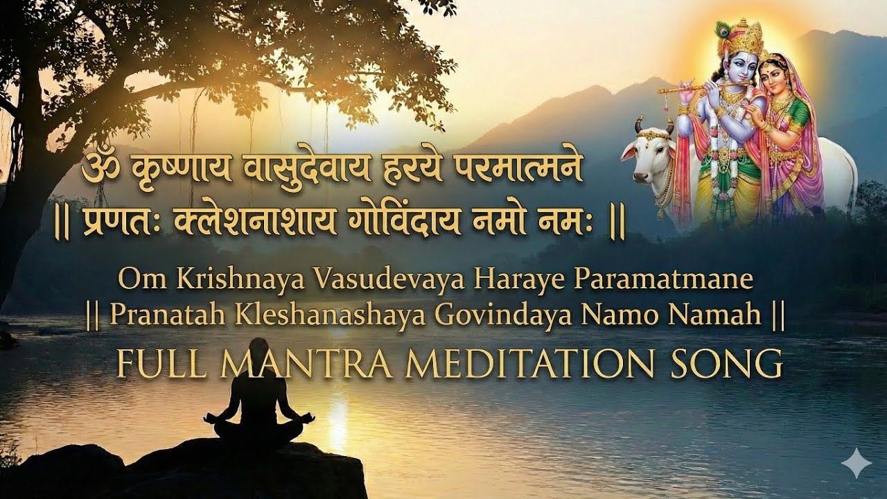 ​Most Powerful Krishna Mantra For Success & Peace | ॐ कृष्णाय वासुदेवाय हरये परमात्मने |108 Times 