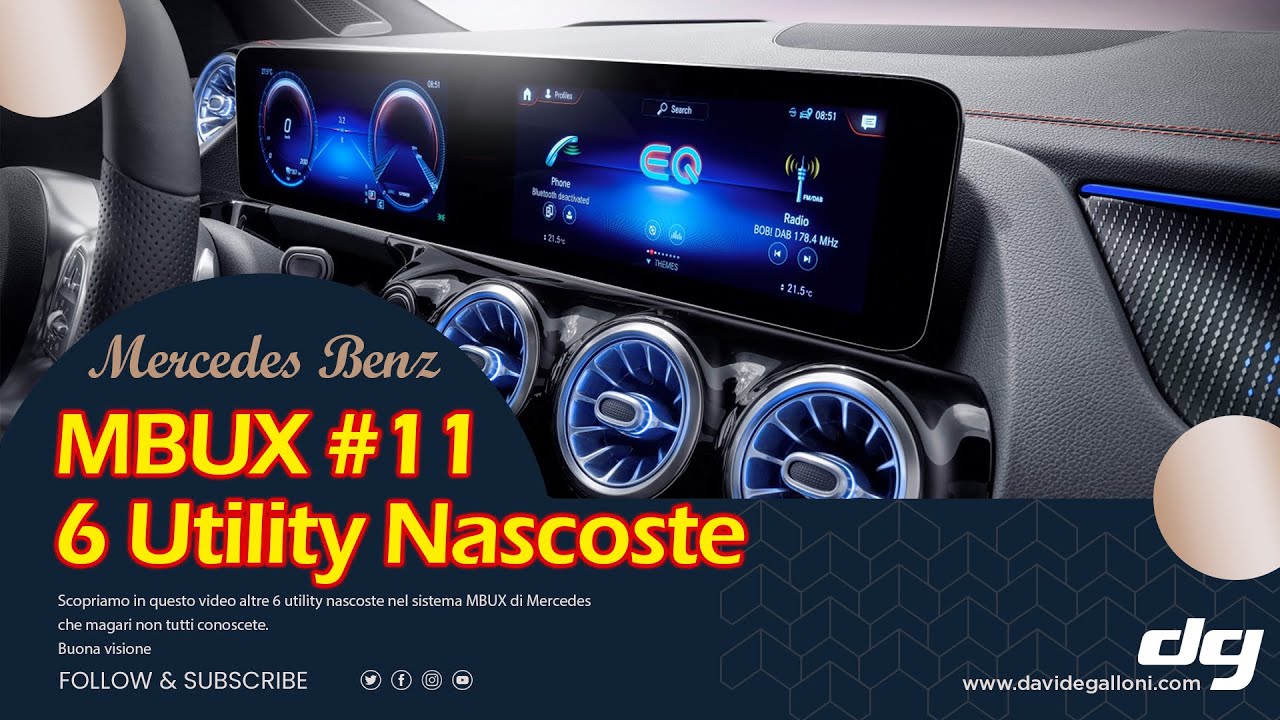 MBUX - #11  6 Utility nascoste su Mercedes che forse non tutti conoscono.