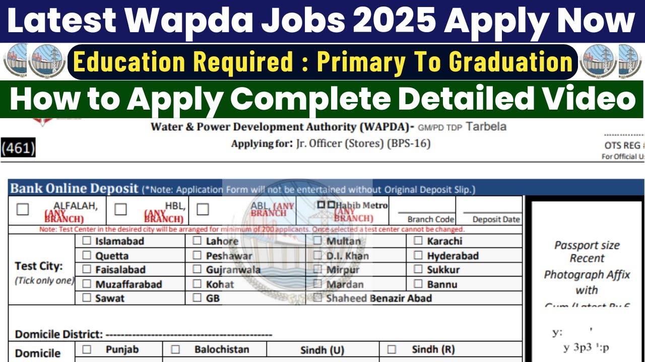 How to Apply for WAPDA Jobs 2025 via OTS | WAPDA Jobs 2025 | How To Fill WAPDA Application Form 2025