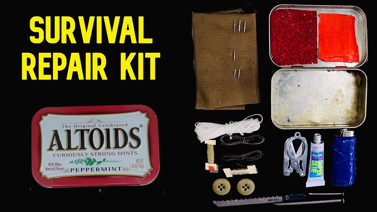 Emergency Survival Repair Kit in an Altoids Can