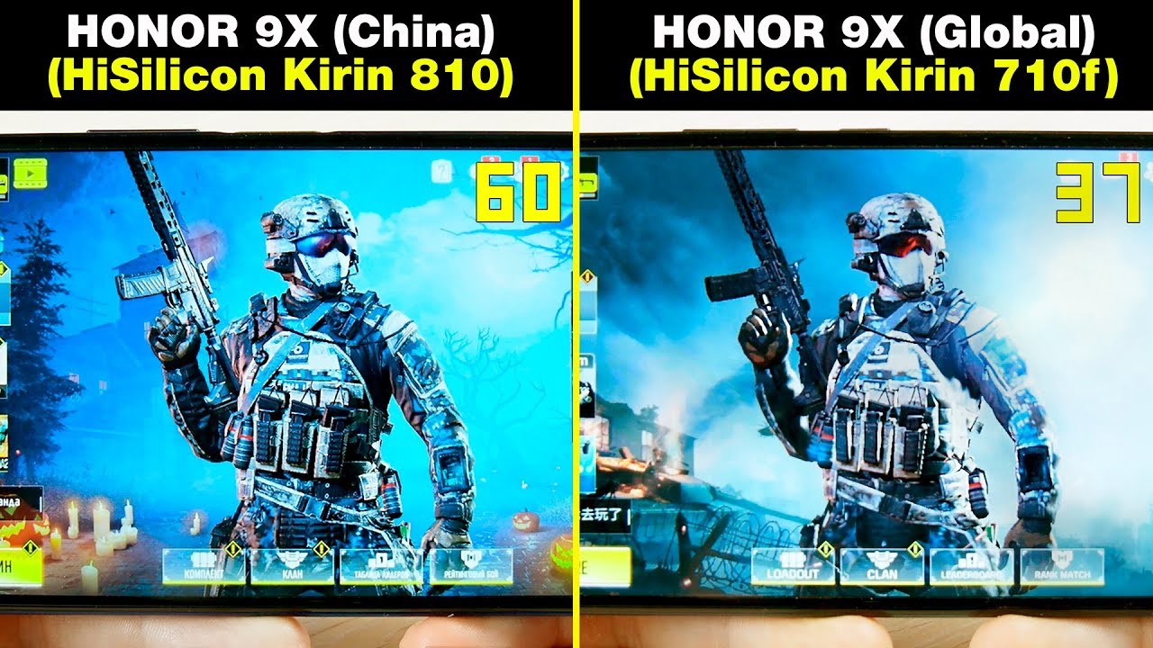 HONOR 9X (KIRIN 810) vs HONOR 9X GLOBAL (KIRIN 710F) - БОЛЬШОЕ СРАВНЕНИЕ В ИГРАХ! FPS+НАГРЕВ