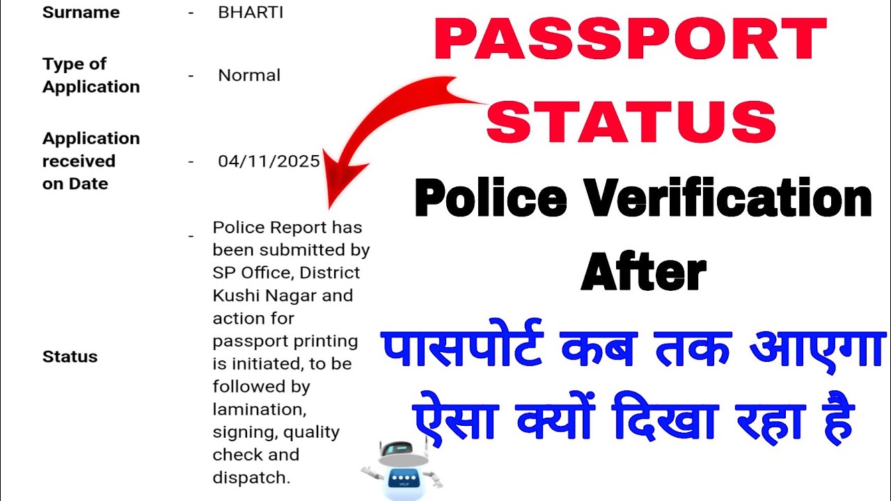 police report has been submitted by sp office and action for passport printing is initiated
