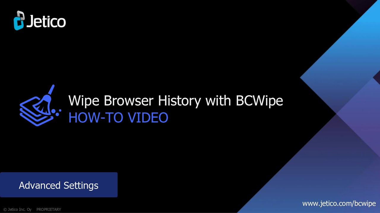 Wipe Browser History with BCWipe. Advanced settings