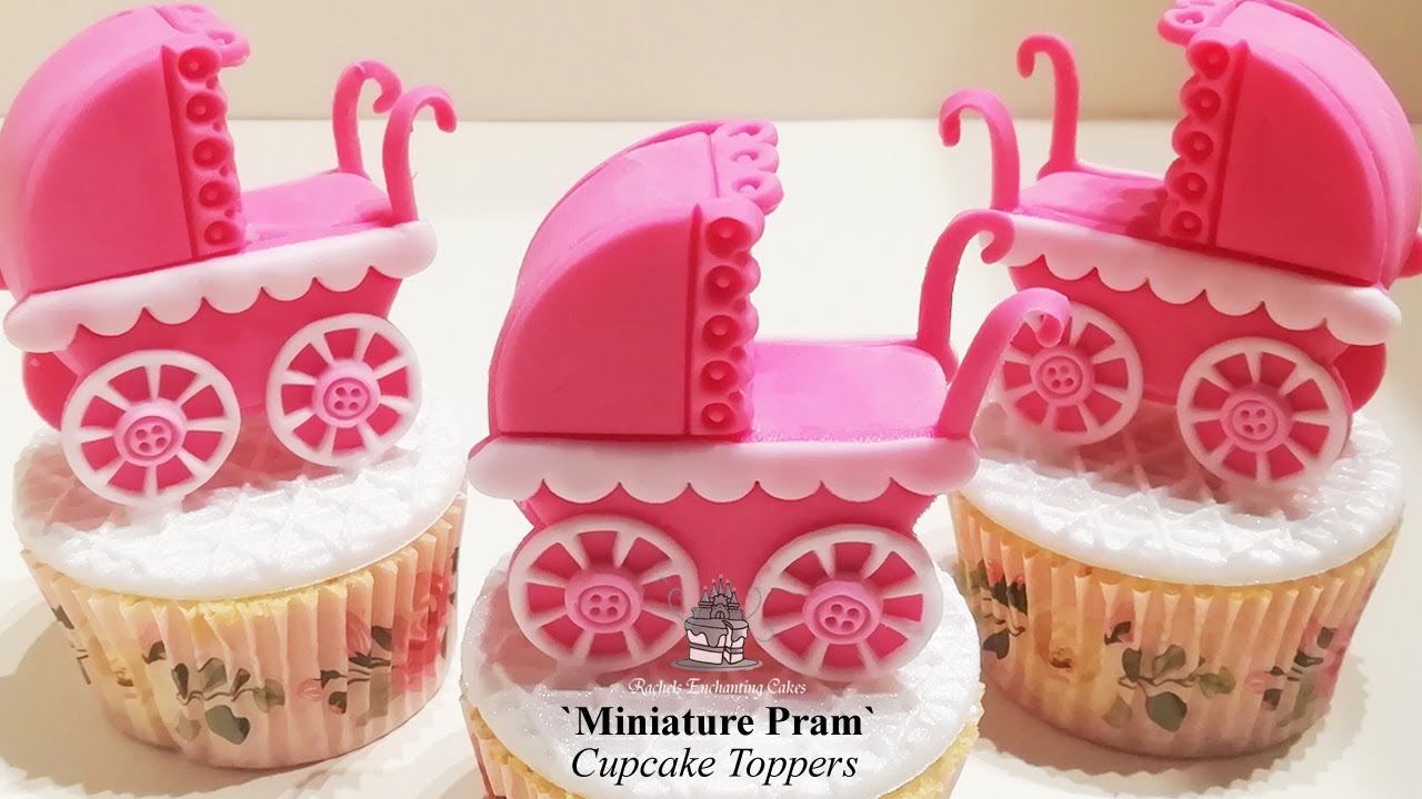 Baby Pram Cupcake Topper Tutorial