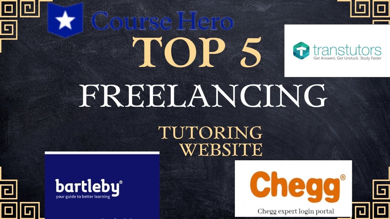 Top 5 Freelancing Tutoring Website / Chegg Alternative Website / Tutoring Website / Top 5 With Sunil