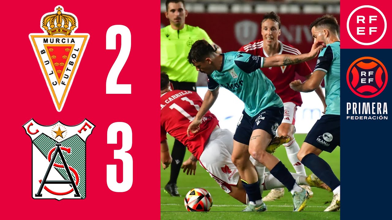 Resumen #PrimeraFederación | Real Murcia 2-3 Atlético Sanluqueño | Jornada 3, Grupo 2