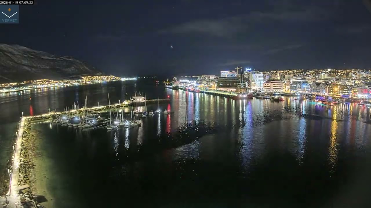 Norway - Vervet Live - Utsikt S&oslash;r Timelapse 19.01.2026