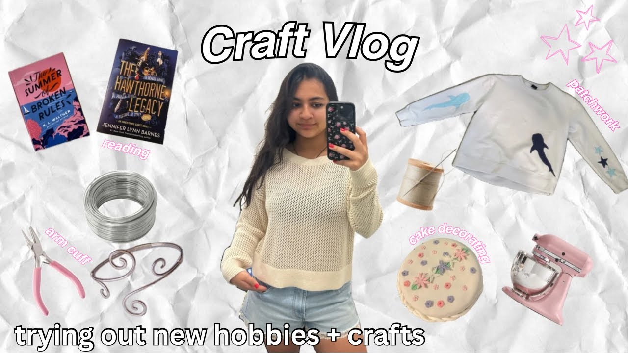 Craft Vlog: patchwork, reading, making jewelry, baking, & more!