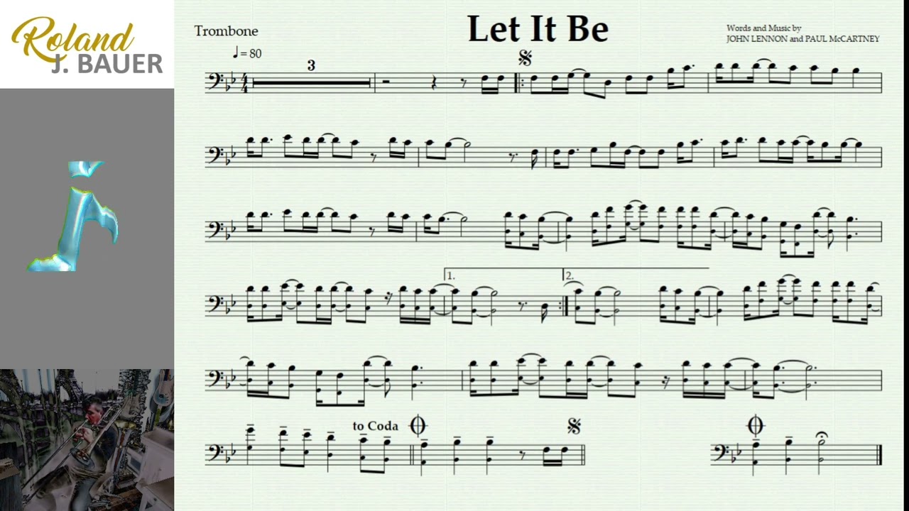 Let It be - Trombone sheet music
