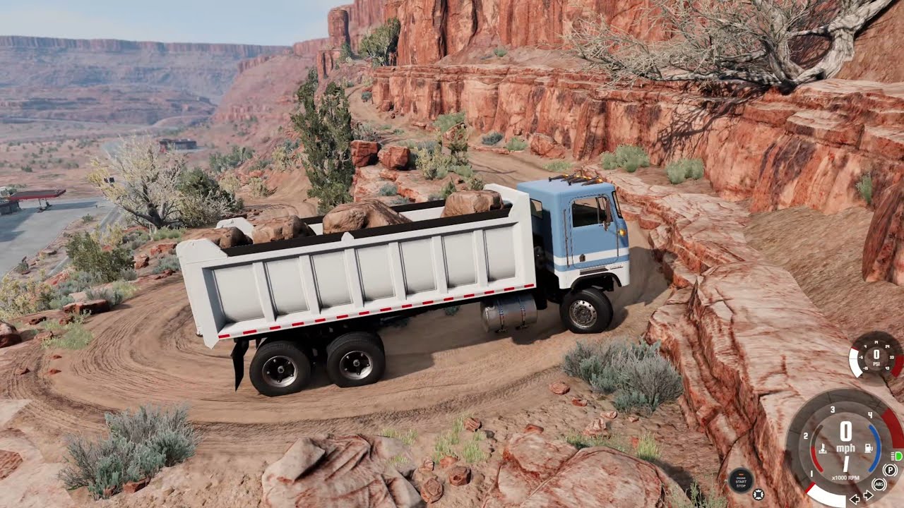 T-Series 1965 Ford  transport heavy Rocks || BeamNG.drive