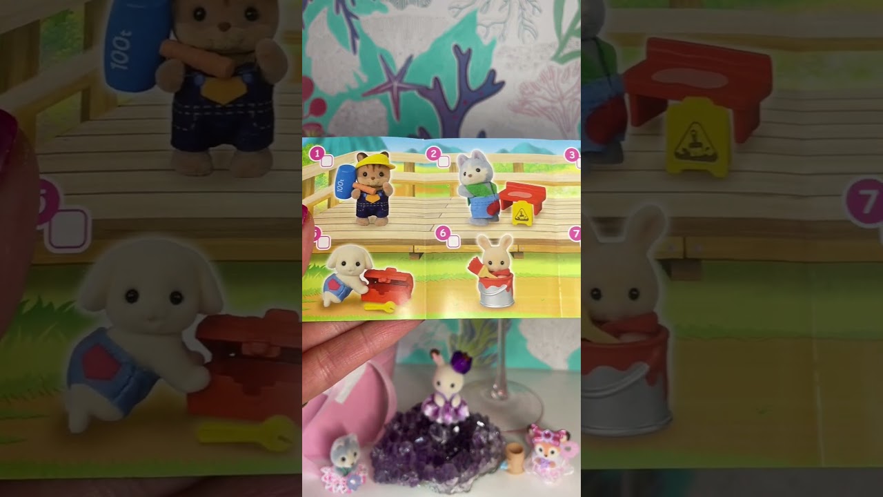 ASMR💜Sylvanian Families Mystery Pocket Unboxing #sylvanianfamilies #cute #unboxing #blindbox