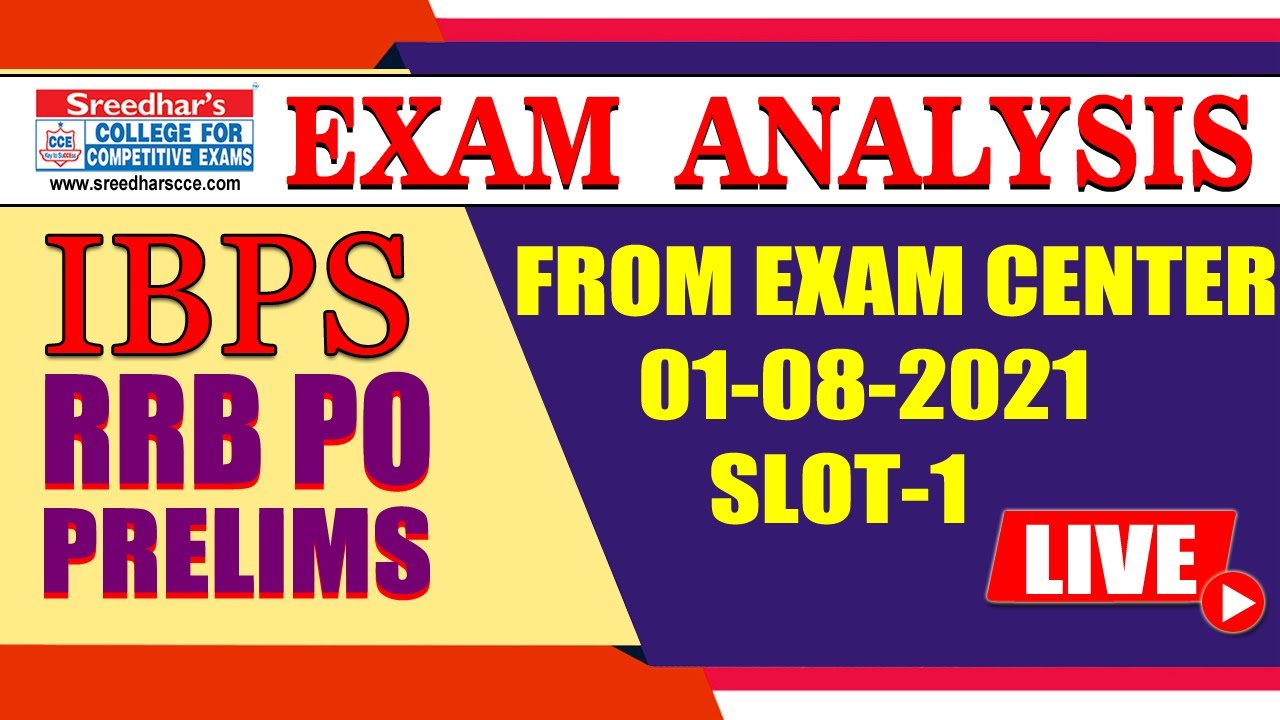 IBPS RRB PO Prelims Exam Analysis 2021 Prelims 01 August, 1st Shift Review | Questions Asked