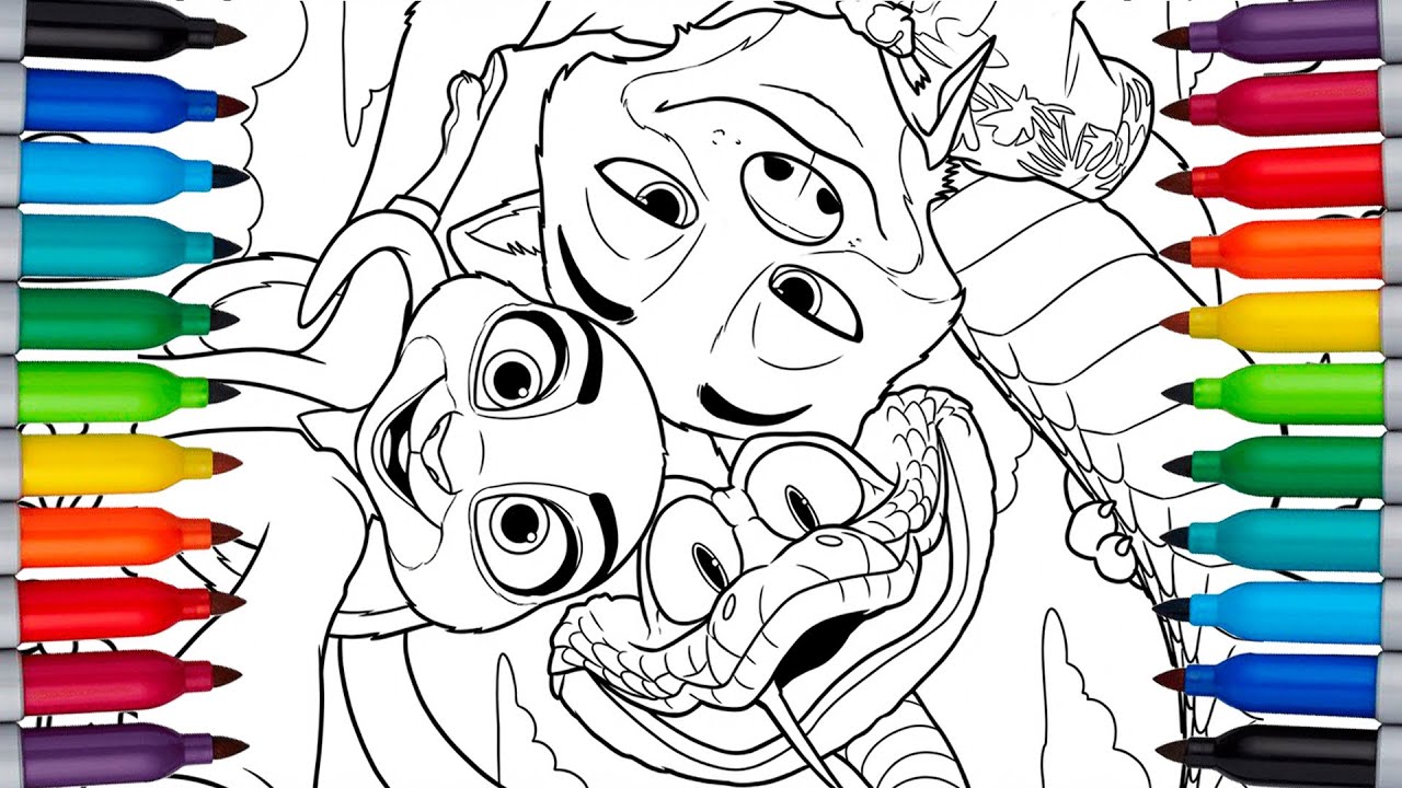 ZOOTOPIA Coloring Pages🎨 | How to Color Zootopia Art | Judy, Nick and Snake from Zootopia