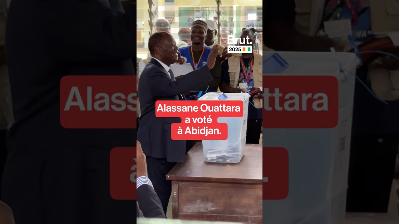 🇨🇮 Alassane Ouattara a voté à Abidjan. Voici les images.