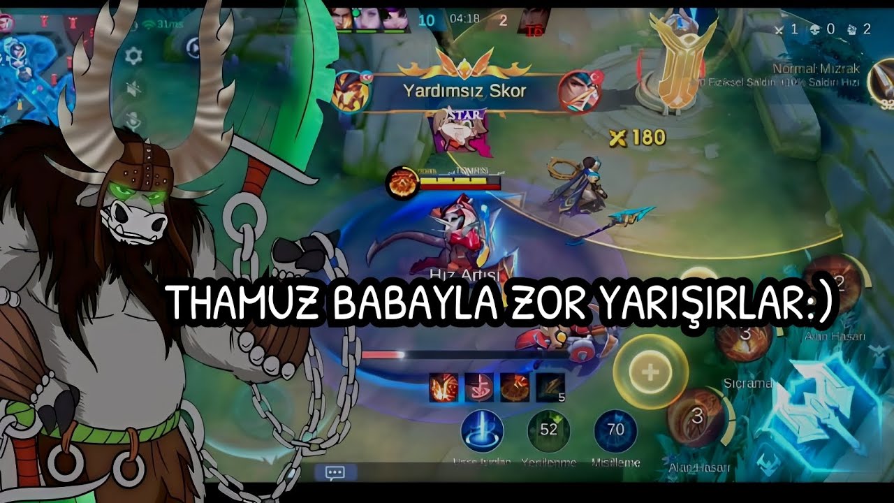 THAMUZ THAMUZ ALIN SİZE BOL KİLSİZ THAMUZ ÖMRÜMMM :) MOBİLE LEGENDS THAMUZ 
