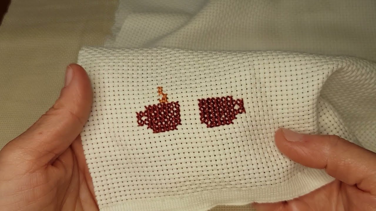 κέντημα ξεκίνημα και στερέωμα κλωστής - embroidery start and thread fastening