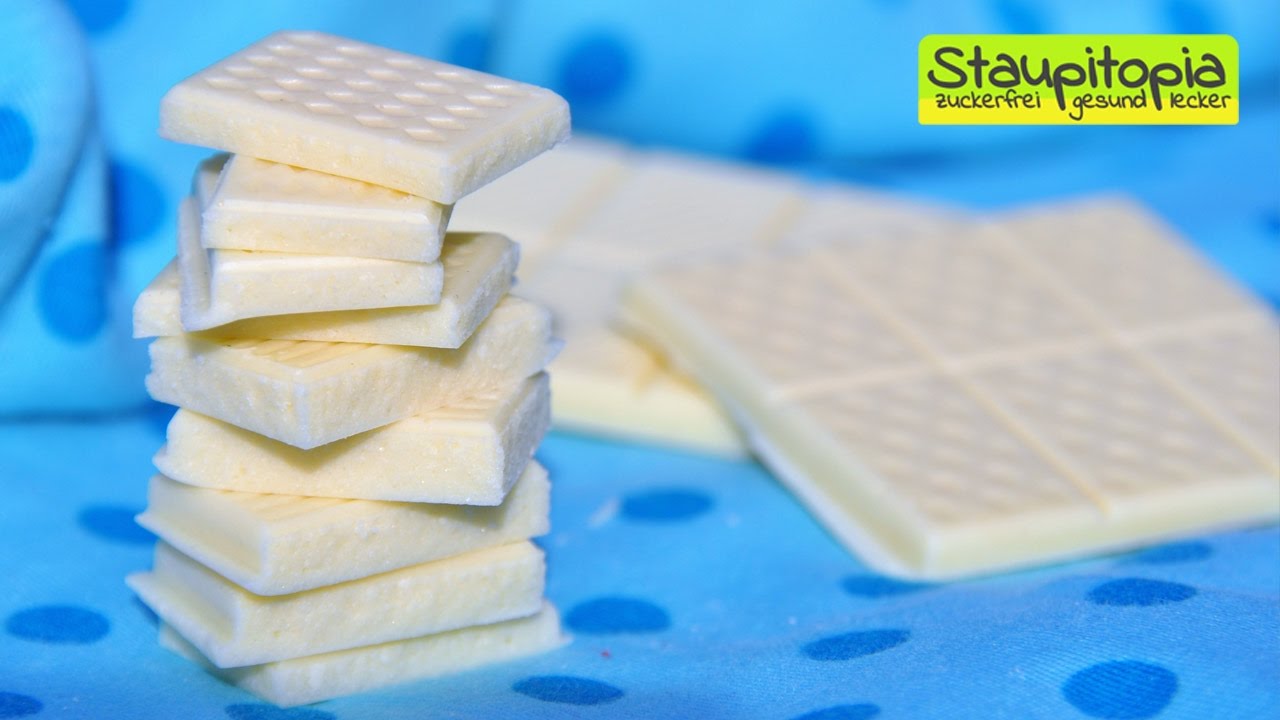 Schokolade selber machen: 5 Minuten - 3 Zutaten - 0 Zucker! Weiße Schokolade OHNE Zucker herstellen