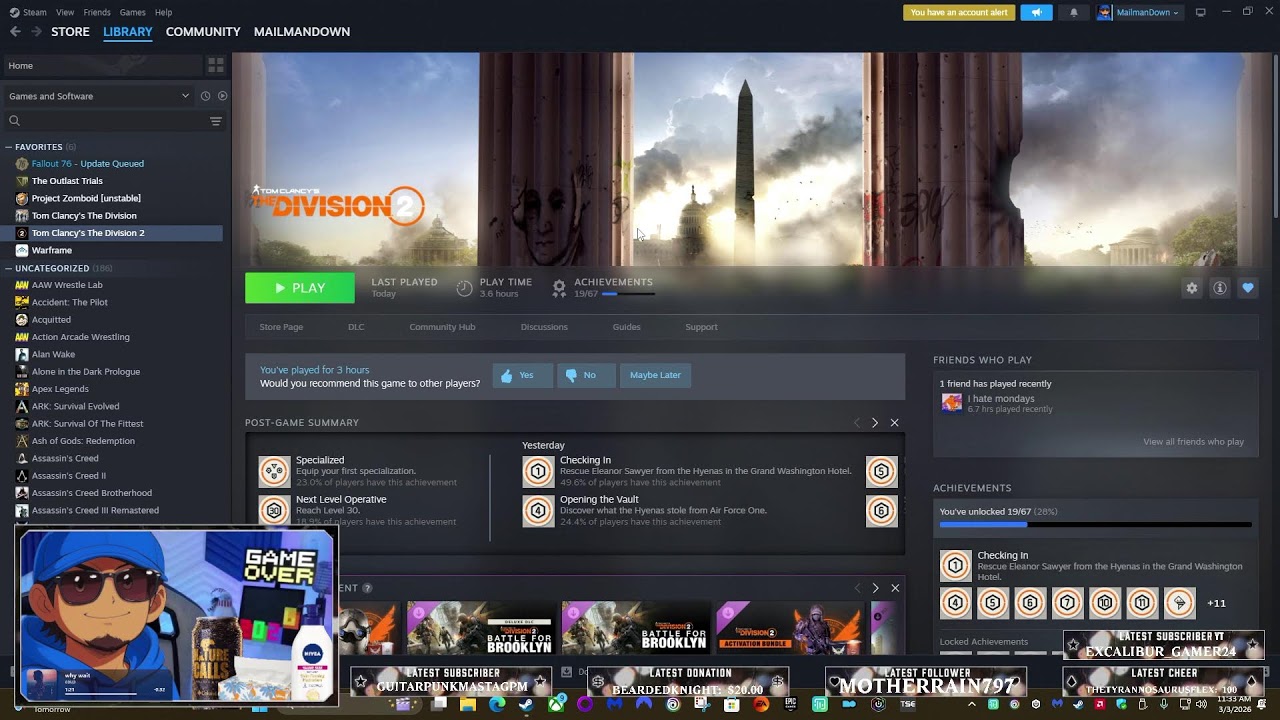 🔴Morning's with Mailman - All my games are under maintenance.  Lets play Division 1?