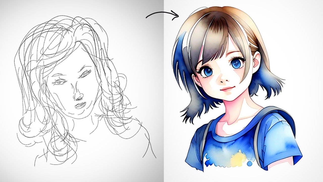 From Messy Sketch to This FINISHED Art (AI-Assisted)