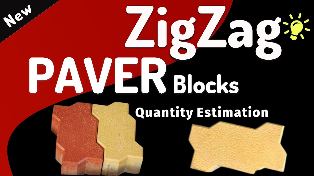 How to Calculate Total Numbers of Zigzag Paver Block Easily for 1000 Sqft Area || #civilunboxing