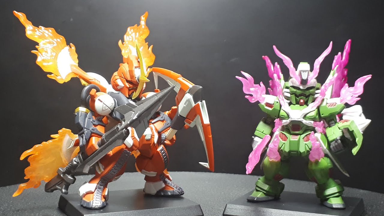 Gundam Anchor & Phantom V2 set by Bandai Converge Core 028 Shokugan robot figure flaming PVC