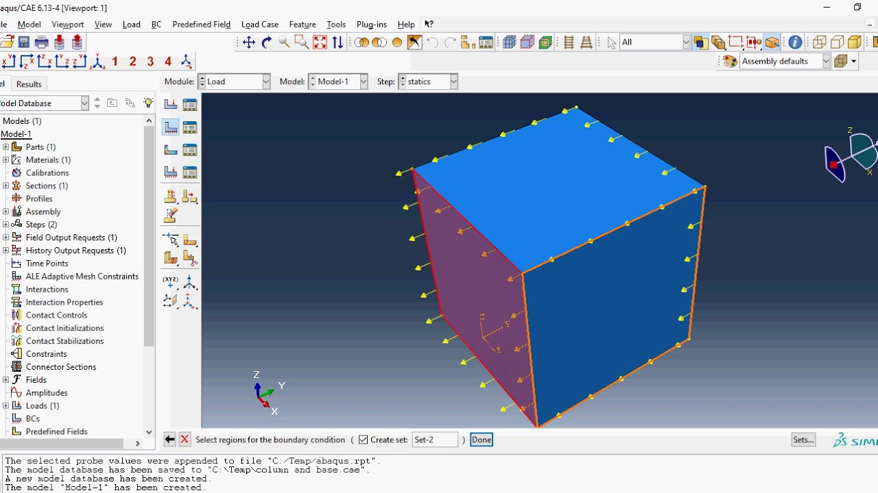 ABAQUS Basic example (CUBE)