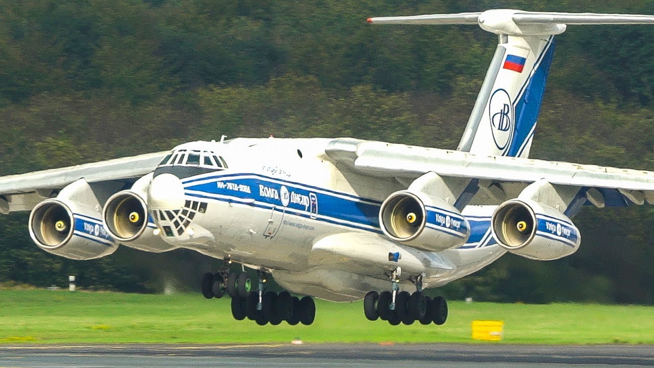 ILYUSHIN IL-76 LANDING + Departure - 