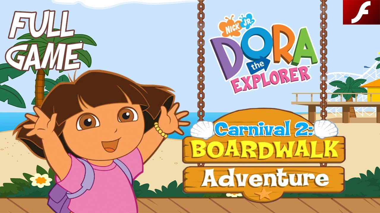 Dora the Explorer™ Carnival 2: Boardwalk Adventure (Flash) -  Full Game 4K60 Walkthrough - NC