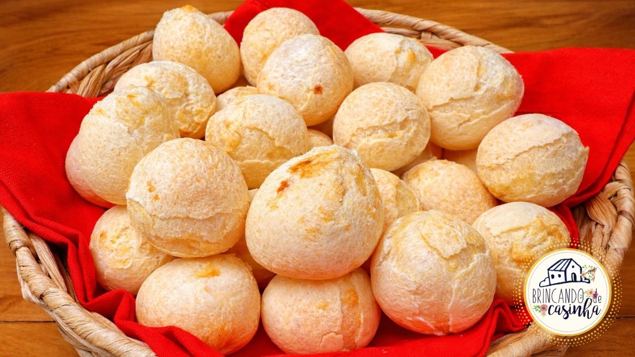 PÃO DE QUEIJO FEITO COM 3 INGREDIENTES - SEM OVOS - UMA DELÍCIA