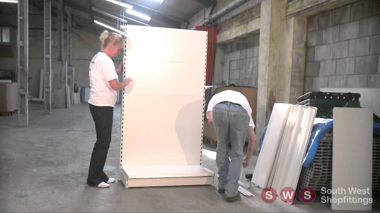 How to assemble shop shelving