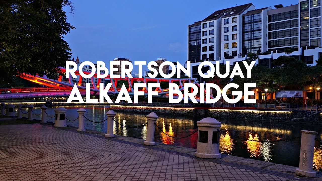 Timelapse - Robertson Quay Alkaff Bridge, Singapore (Day to Night)... in 1080p Full HD