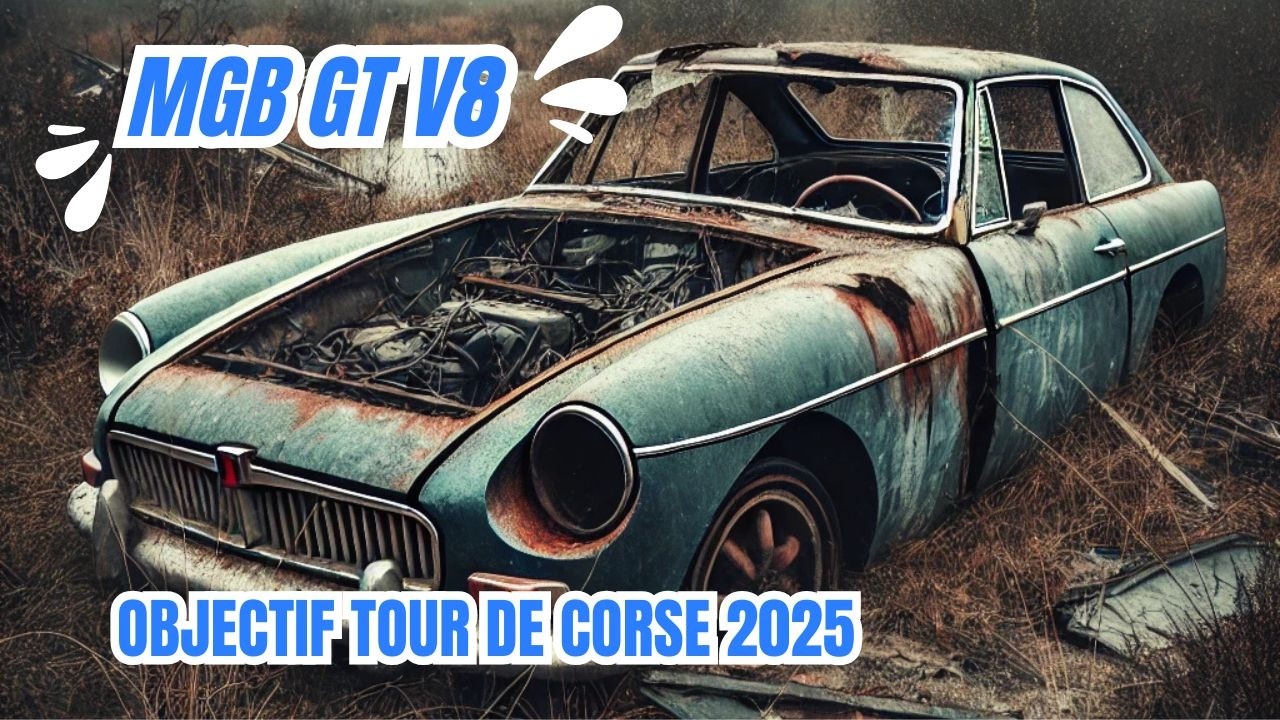 MG B GT V8 de Rallye. C'est parti pour la préparation à l'édition 2025 du tour de Corse historique