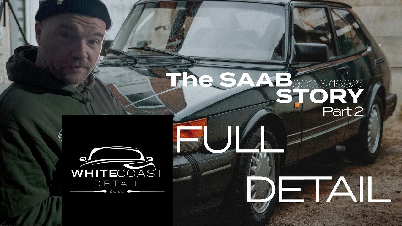 Helping My Neighbor sell his 1992 Saab 900 S | Part 2 | Full Detail & 2-Step Paint Correction