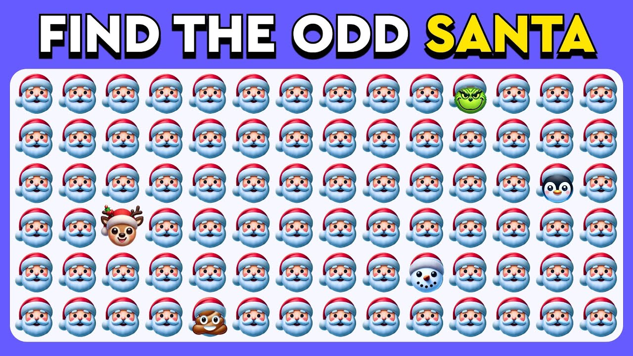 Find the ODD Emoji Out - Extreme Christmas Edition 🎅🎄⛄️ | TRICKY Emoji Challenge