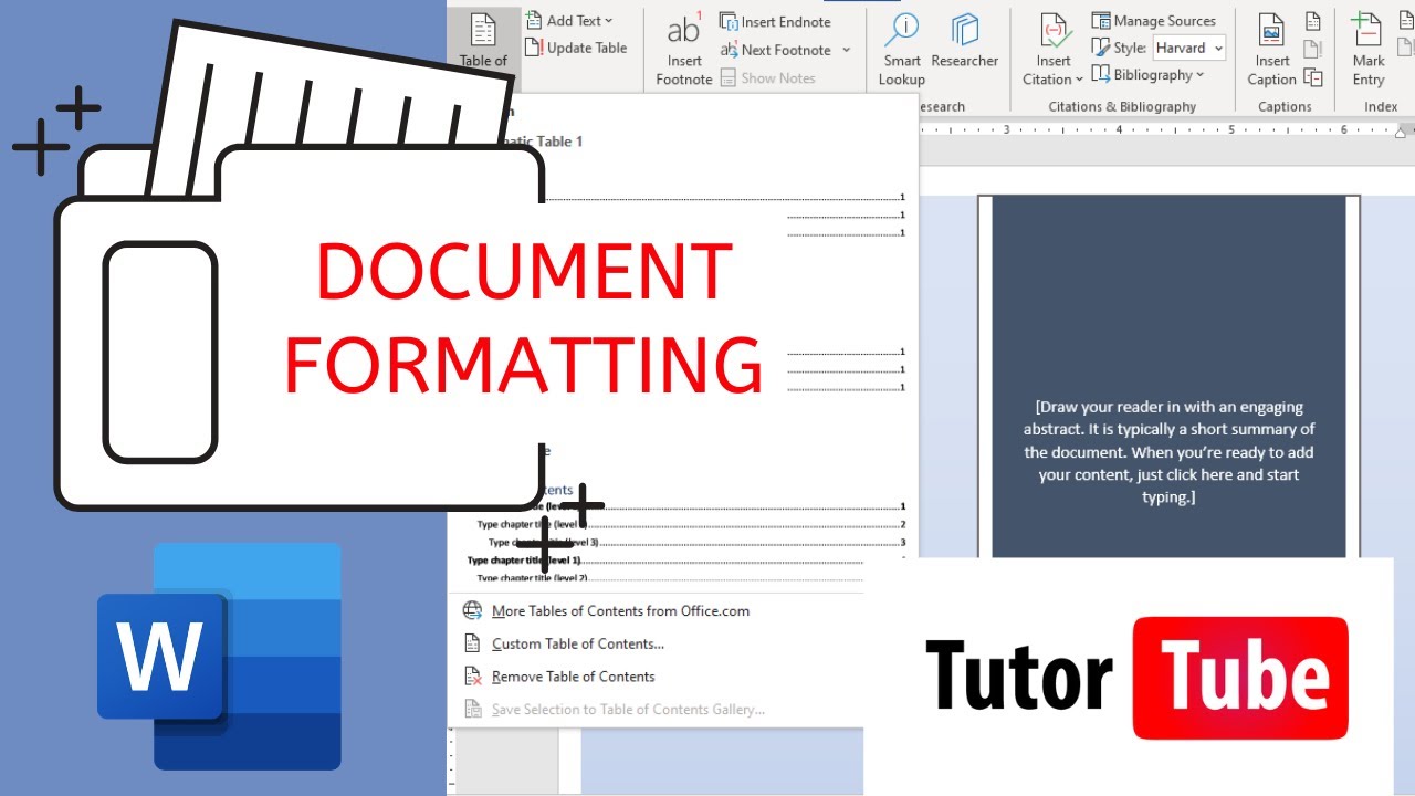Basic MS Word Document Formatting from Start to Finish