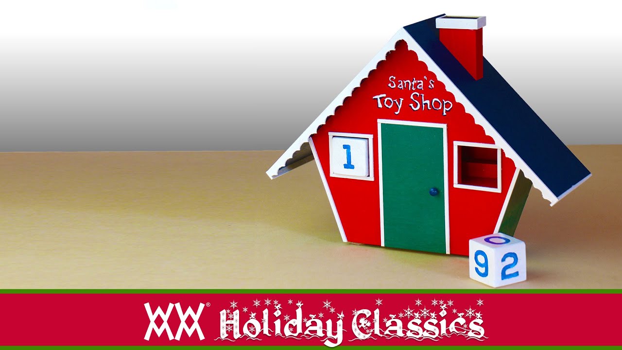 DIY Santa's Toy Shop Countdown Calendar.