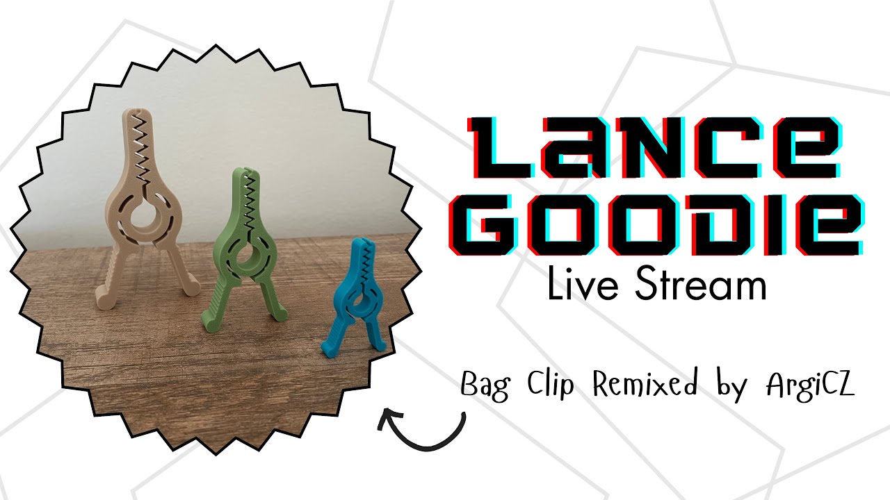 Beginner LIVE 3D Printing: Simple Bag Clip Print