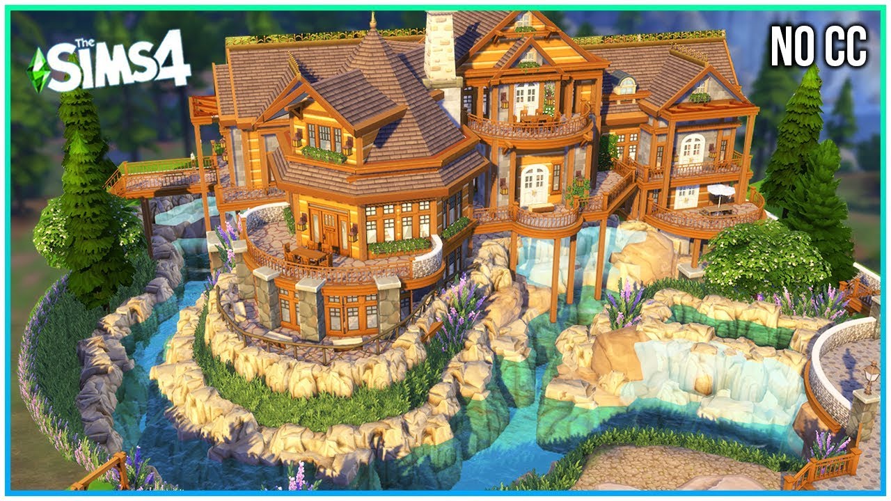 River Cabin - Sims 4 Speed Build [No CC] | Kate Emerald