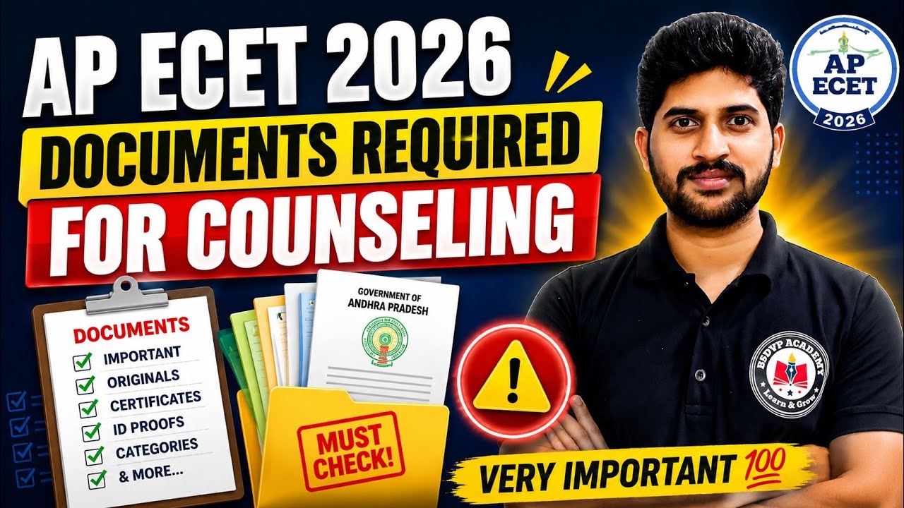 🚨 AP ECET 2026 Counselling Documents Required 💯 | Complete Checklist | Don't Miss These!