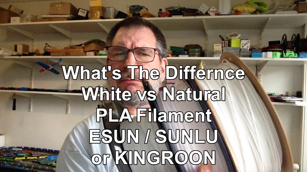 When White Isn't White:  White vs Natural PLA Filament ESUN SUNLU & KINGROON.