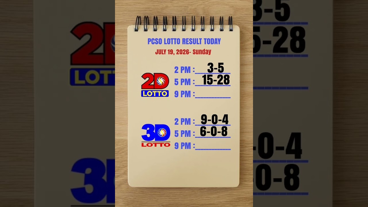 Lotto Result Today 5pm Draw July 19, 2026 PCSO #lotto #lottoresulttoday #lottoresulttoday5pm