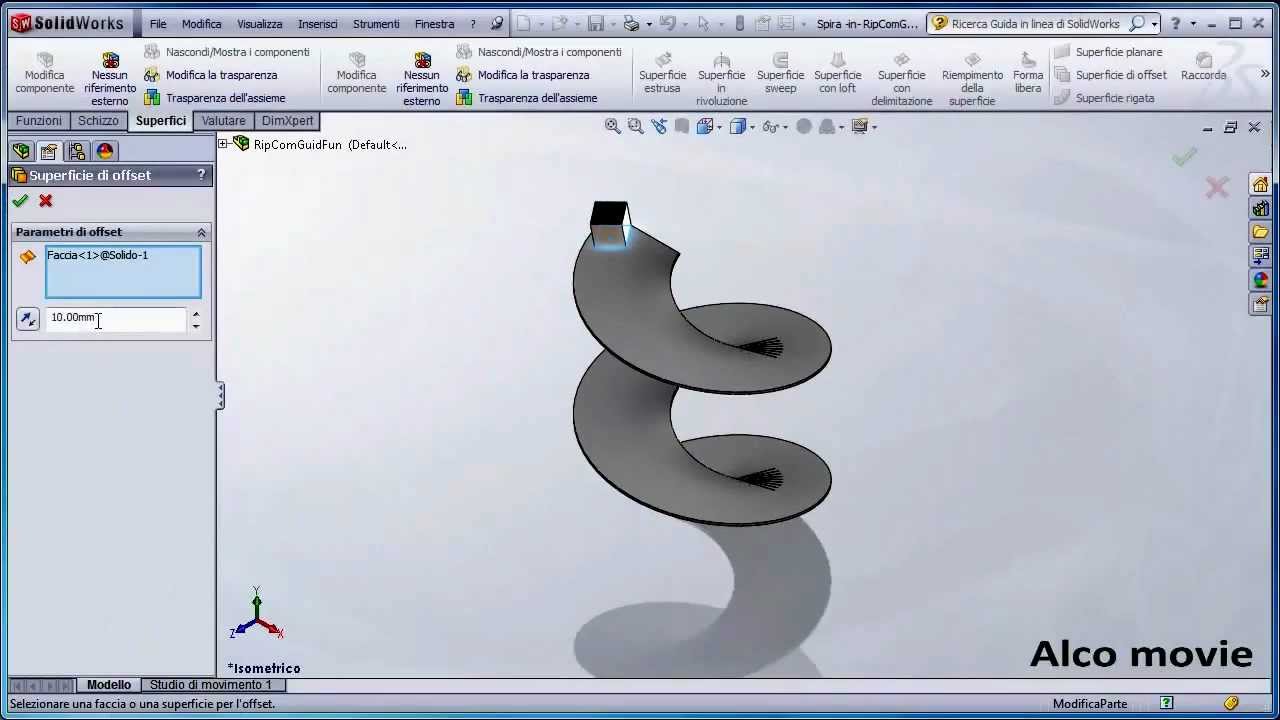 Solidworks: Ripetizione del componente guidato dalla funzione