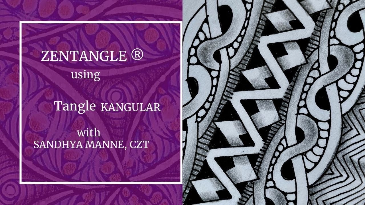 Zentangle® Mini Project with Tangle KANGULAR beginners tutorial